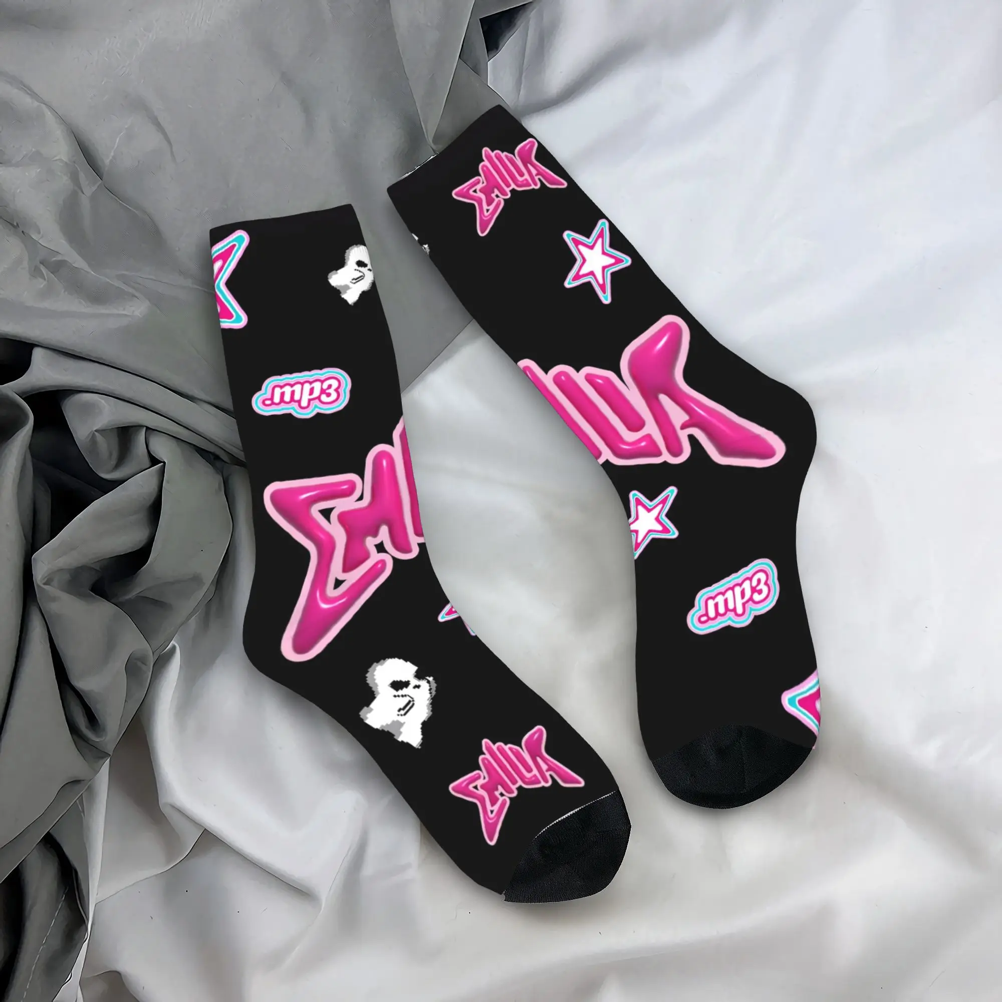 Emilia Mernes Socks Accessories For Men Women Emilia Mp3 Album Tour Flexible Socks Cute Stocking