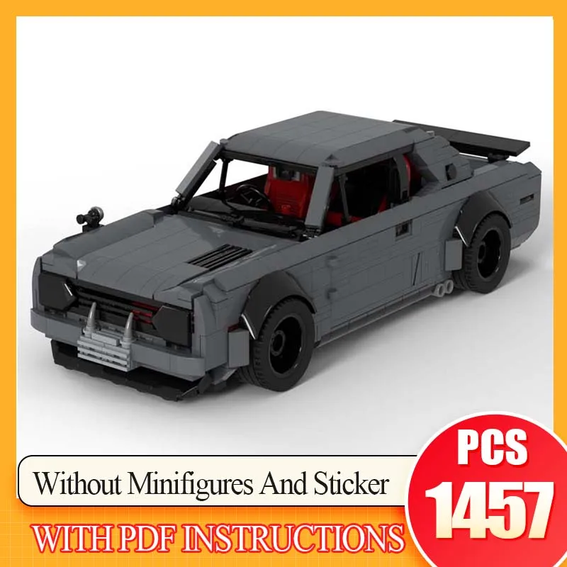 

1457 шт. новые культовые гоночные блоки суперкар, модель Skyline Hakosuka MOC, креативные строительные блоки для мальчиков и детей на день рождения, игрушки, подарки