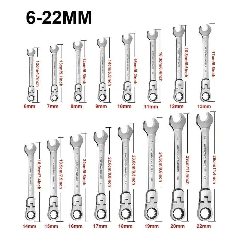 Double Special Event-Head Ratchet Wrench Metric Double-Head Wrench Torque Fast Wrench Dual-Purpose Ratchet Wrench