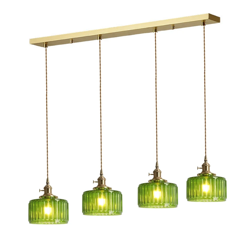 LED Vintage Glazen Hanger Lichtgroene Hangende Lampen Woonkamer Decor Armatuur Hall Slaapkamer Eetkamer Indoor Armatuur Glans hanglamp woonkamer hanglamp glas hanglamp eiland bar decoratie plafond