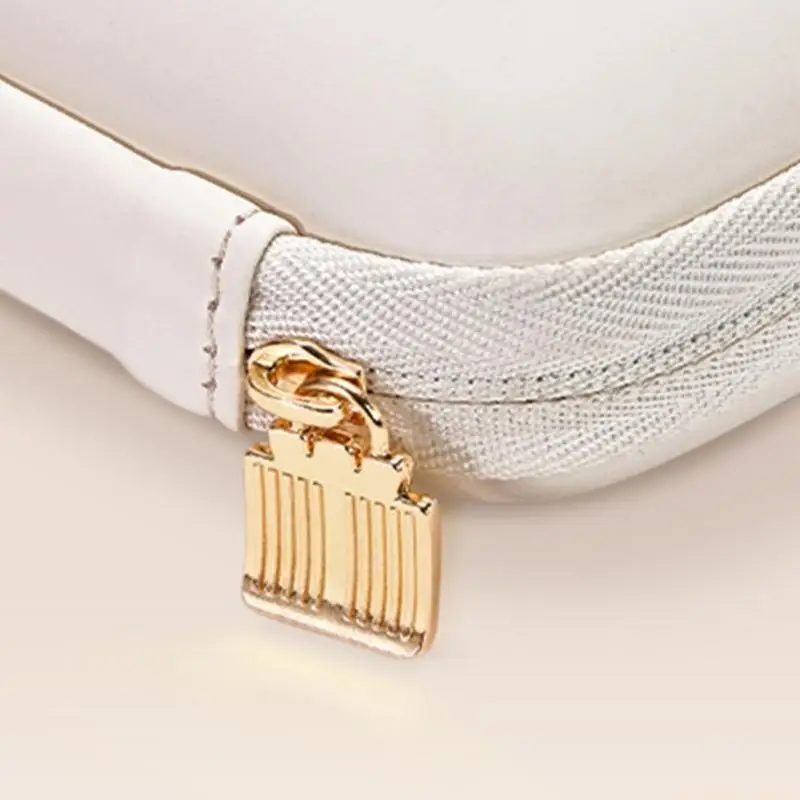 

D46E Leather Jewelry Holder with Secure Compartments Travel Friendly for Accessories