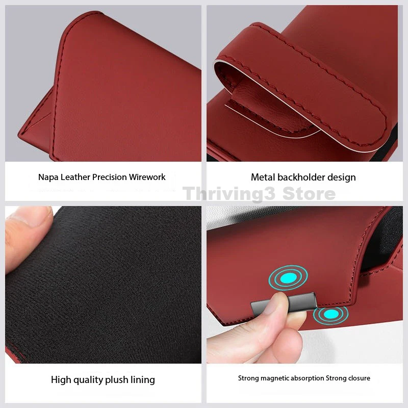 Leather Car Glasses Case For BYD SEAL U E2 Dolphin TAN Shark KING Seagull Atto 3 4 HAN 2021-2024 2025 Sun Glasses Storage Box