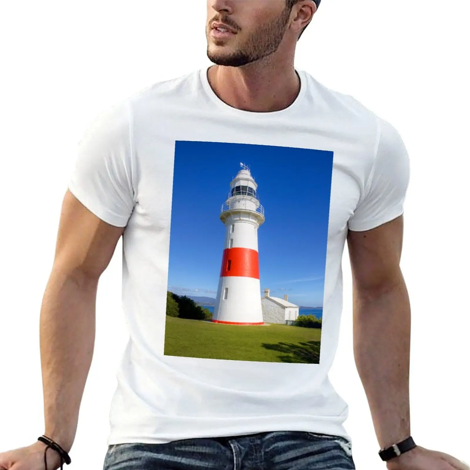 

Low Head Lighthouse, Low Head, Tasmania, Australia T-Shirt man tshirt t shirts cotton 100% T-Shirt