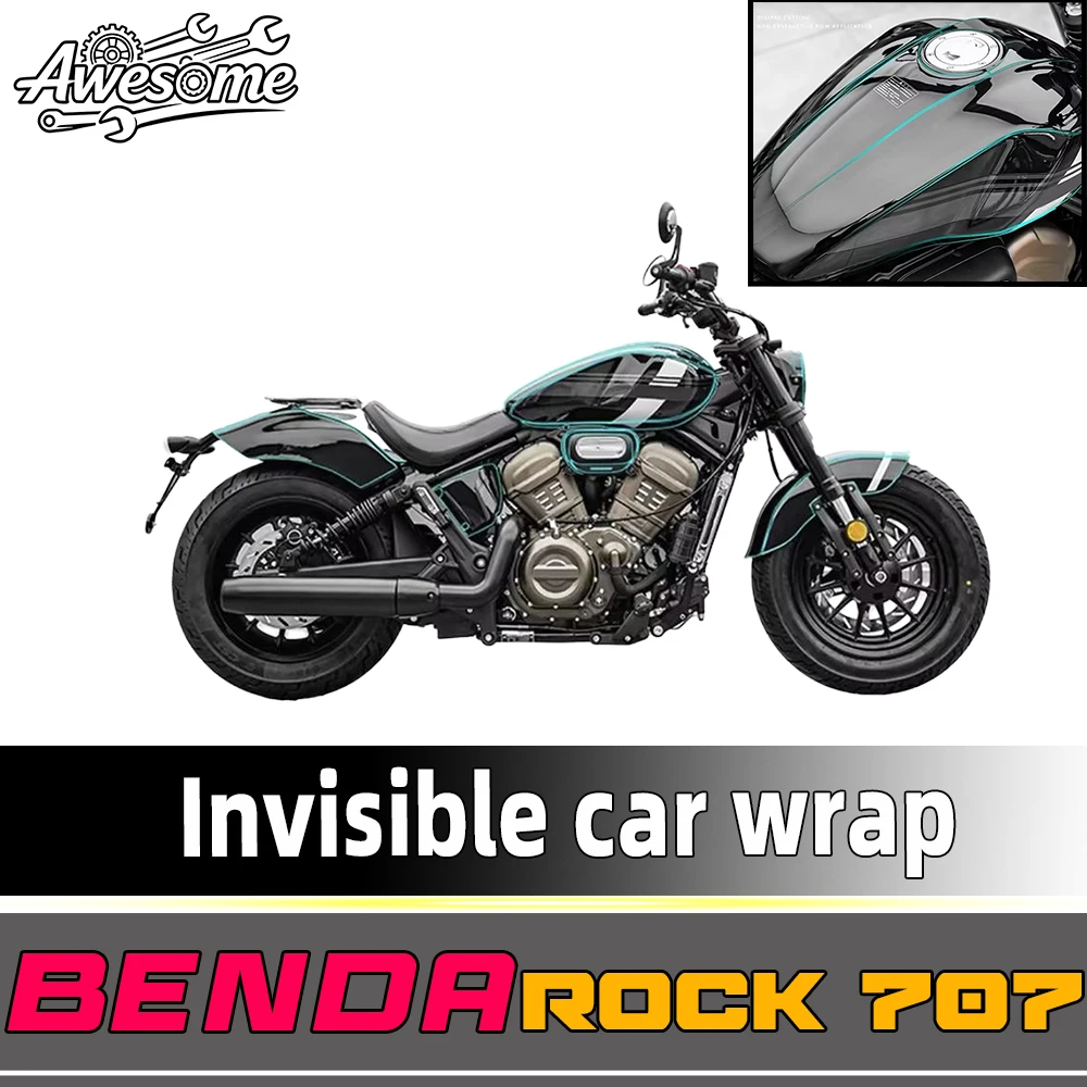 Fit For BENDA ROCK 707 Anti-scratch Waterproof Fuel Tank Protector Sticker
