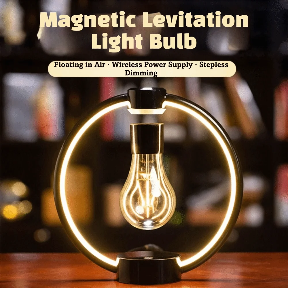Levitating Floating LED Bulb Lamp Energy Saving Touch Control Magnetic Levitating Lamp Color Gradient Creative Desk Lamp Home