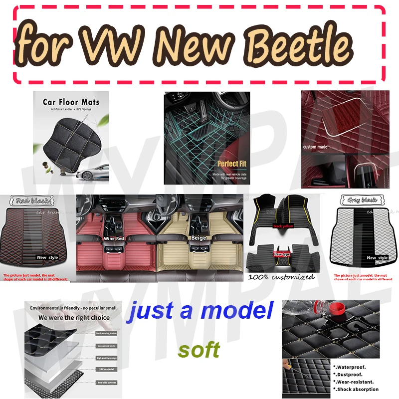 

LUXURY Car Floor Mat For VW New Beetle 1998~2011 Waterproof Car Mats Floor