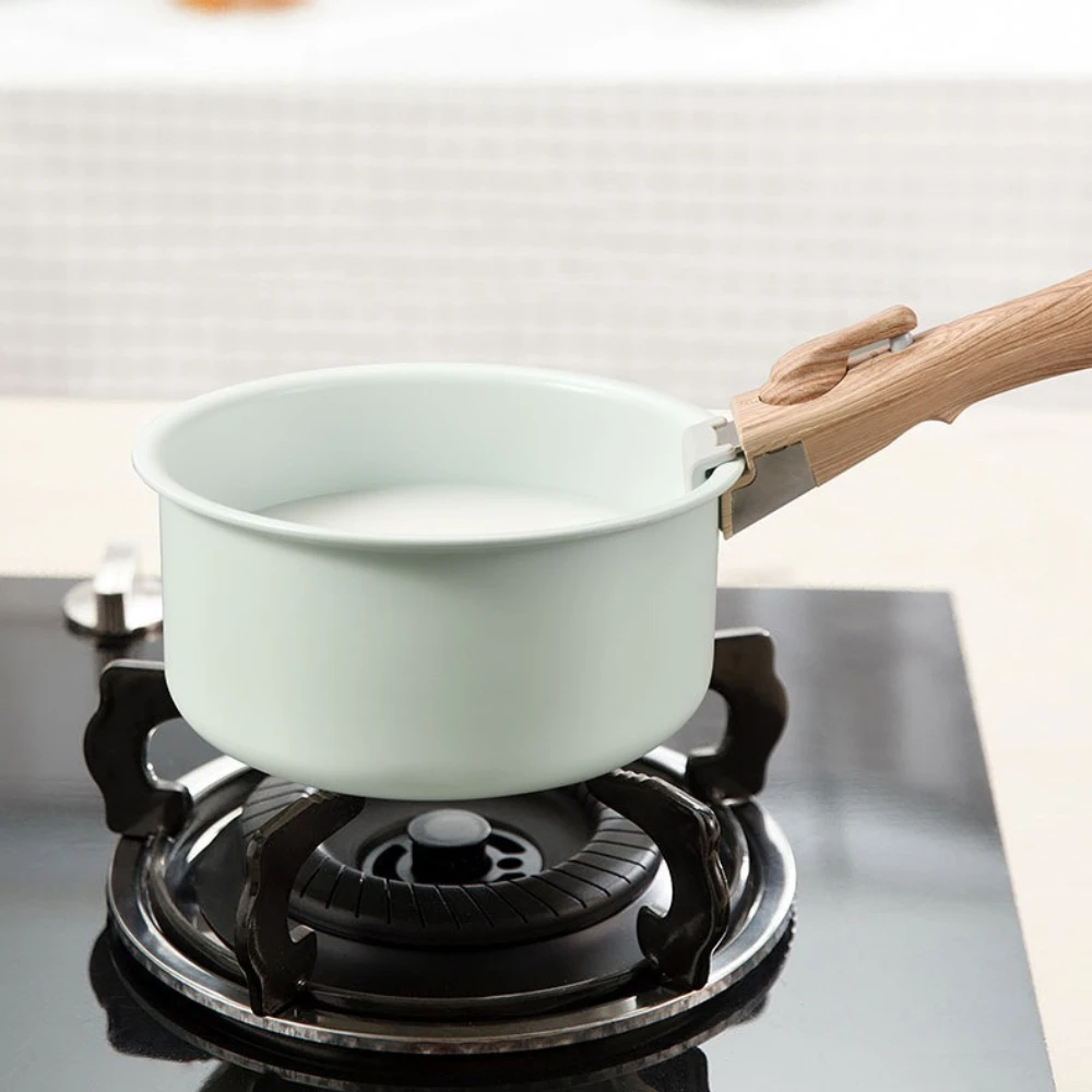 アルミ鍋セット スープポット ミルクポット 取り外し可能なハンドル付き ノンスティックフライパン 二重底 厚手 家庭用キッチンツール