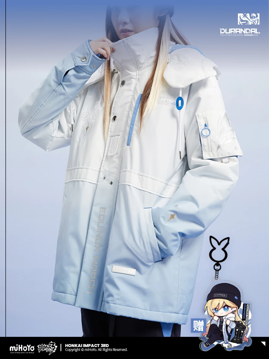 Honkai Impact 3 Autumn Winter Windbreaker Unisex Coat Blade Durandal Palatinus Equinox Jacket Holiday Couple Hooded Top