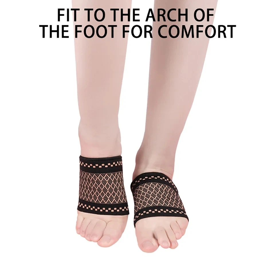 LOOGDEEL Arch Support Copper Fiber Compression Arch Sleeve Plantar Fasciitis Brace Flat Feet Relieve Pain Socks Foot Health Care