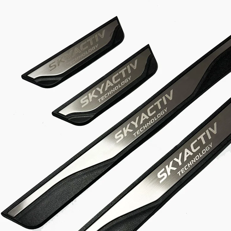 ABAIWAI For Mazda CX-50 CX50 2022 2023 2024 2025 2026 2027 Door Sill Protector Sticker Stainless Steel Trim Interior