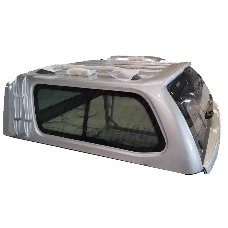 Auto Accessories Factory Wholesale Fiberglass Hardtop Canopy With Large Rack Aluminum Fixed Glass Compatible With  Rev