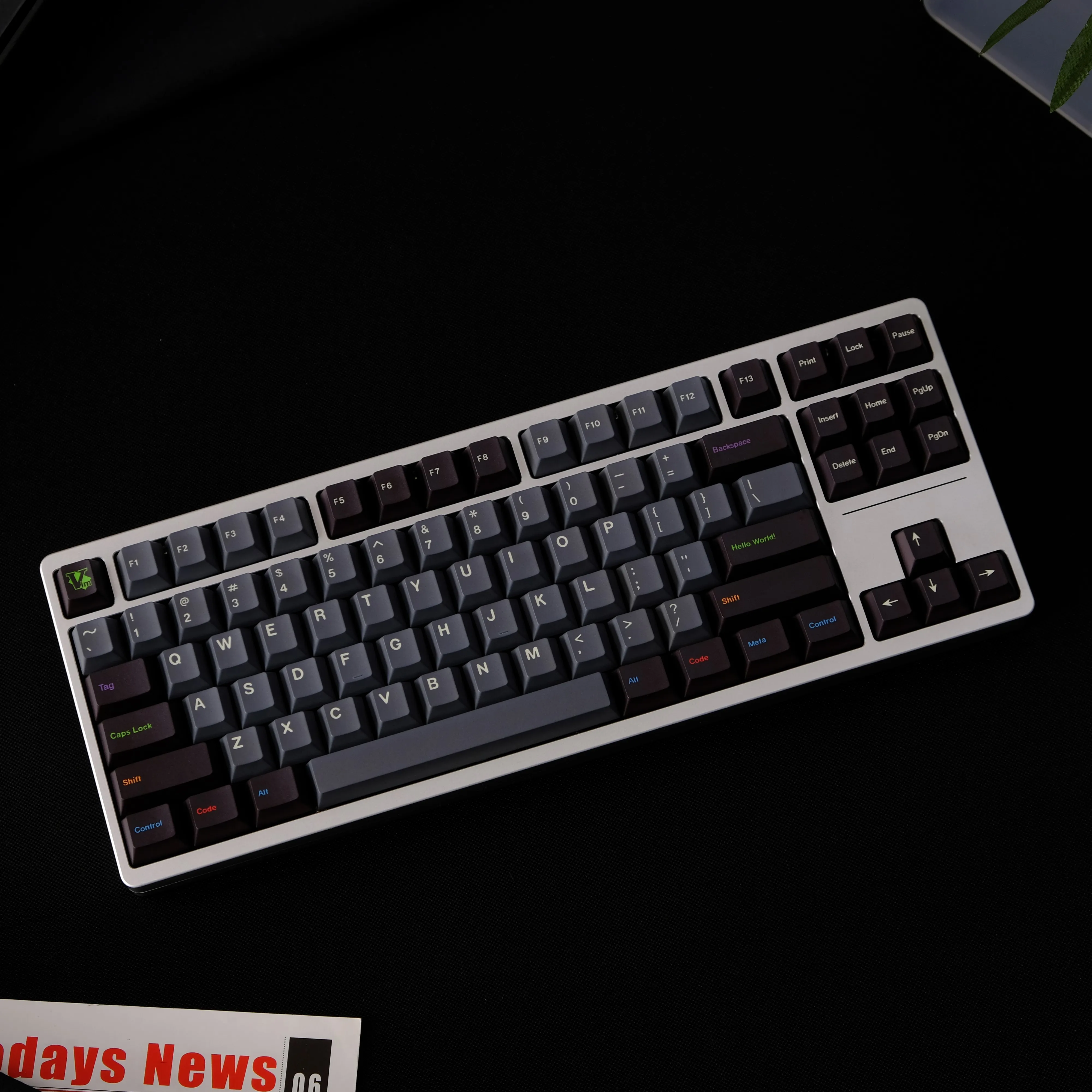 Cherry Profile PBT Coder tema GIT143/Keycaps Reguler untuk Keyboard Mekanis Cherry MX Switch