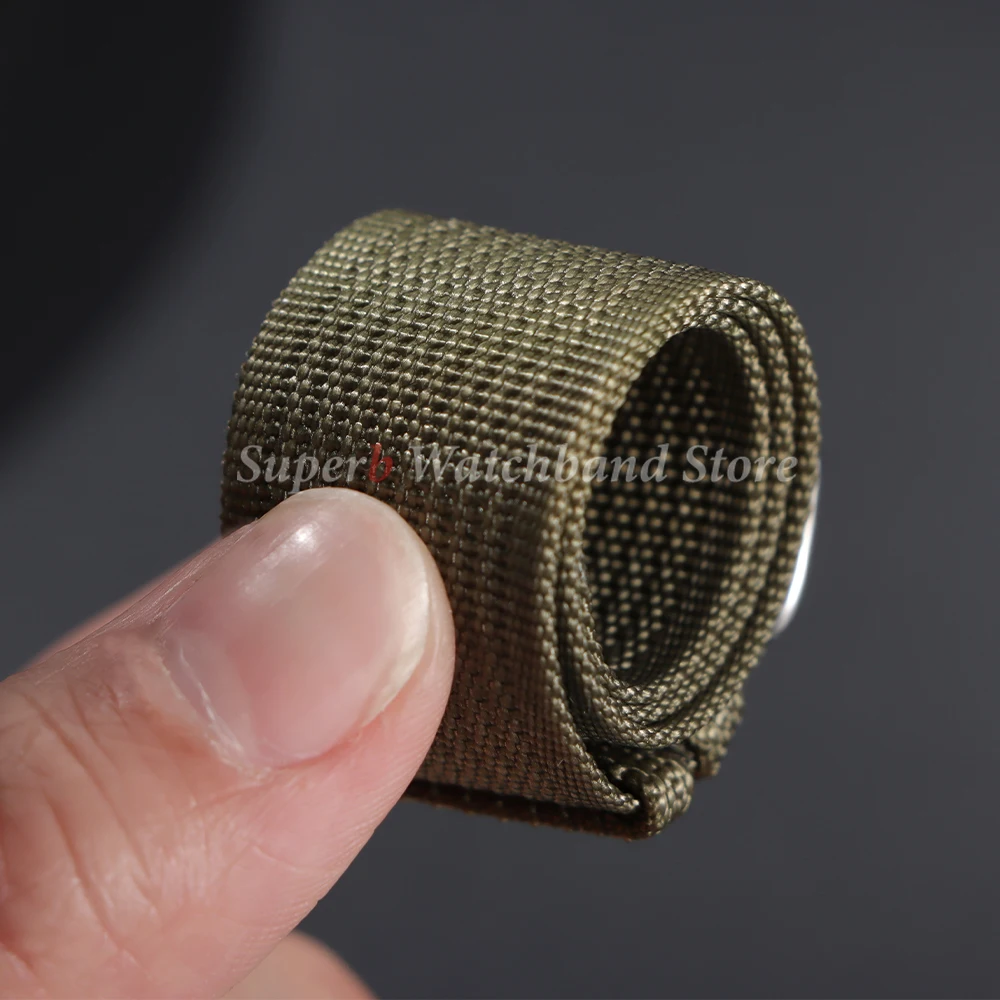 قسط مضلع النايلون حزام ساعة قماش الأشرطة استبدال حزام الساعات 20 مللي متر 22 مللي متر العسكرية الرياضة النايلون حزام (استيك) ساعة اكسسوارات