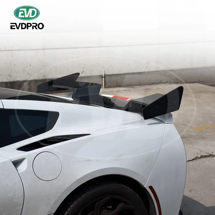 For Chevrolet Corvette C7 Z06 2015-2017 Td Style Carbon Fiber Rear Spoiler