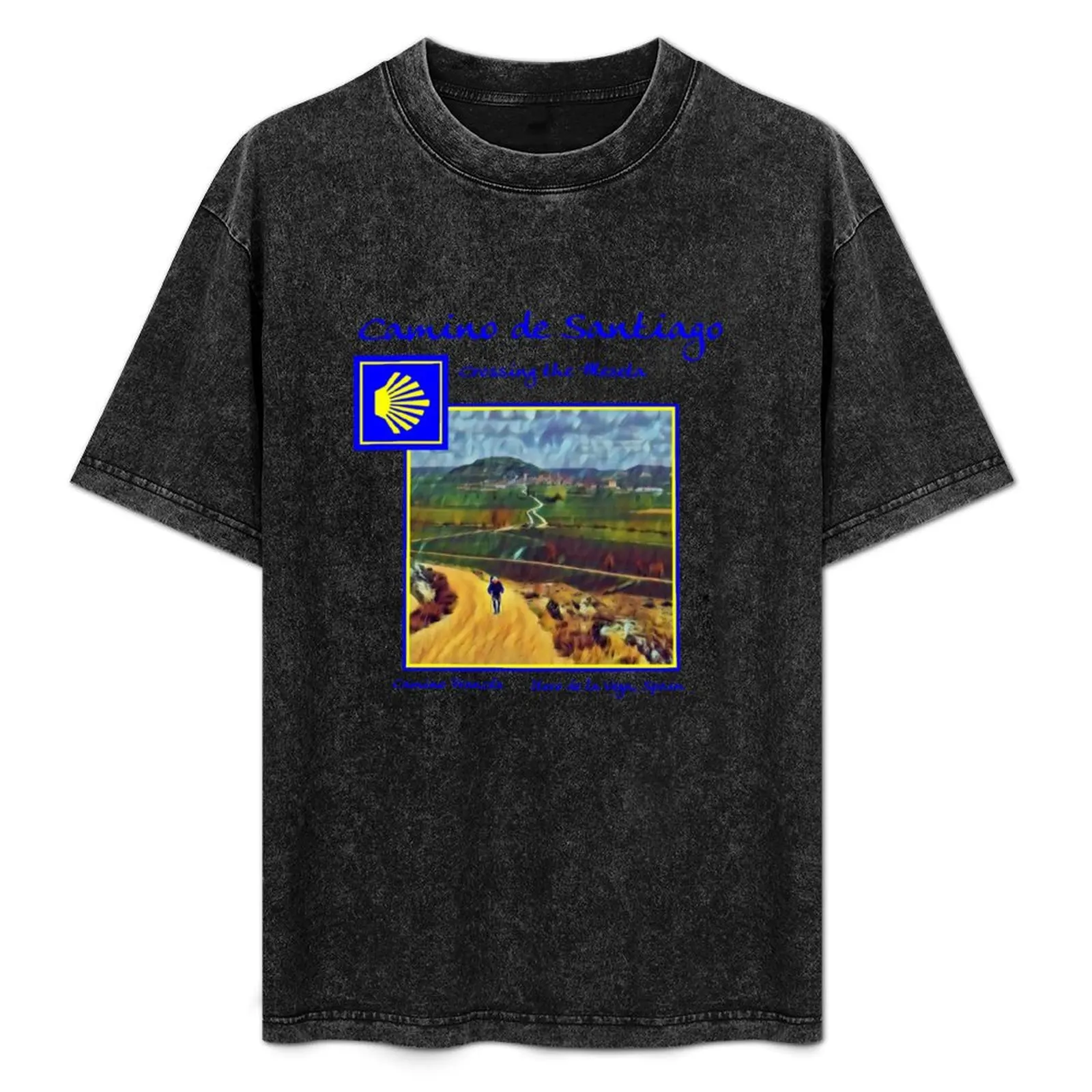 

Camino Francés - Crossing The Meseta T-Shirt Soft Basic Cotton Short Sleeve Tee