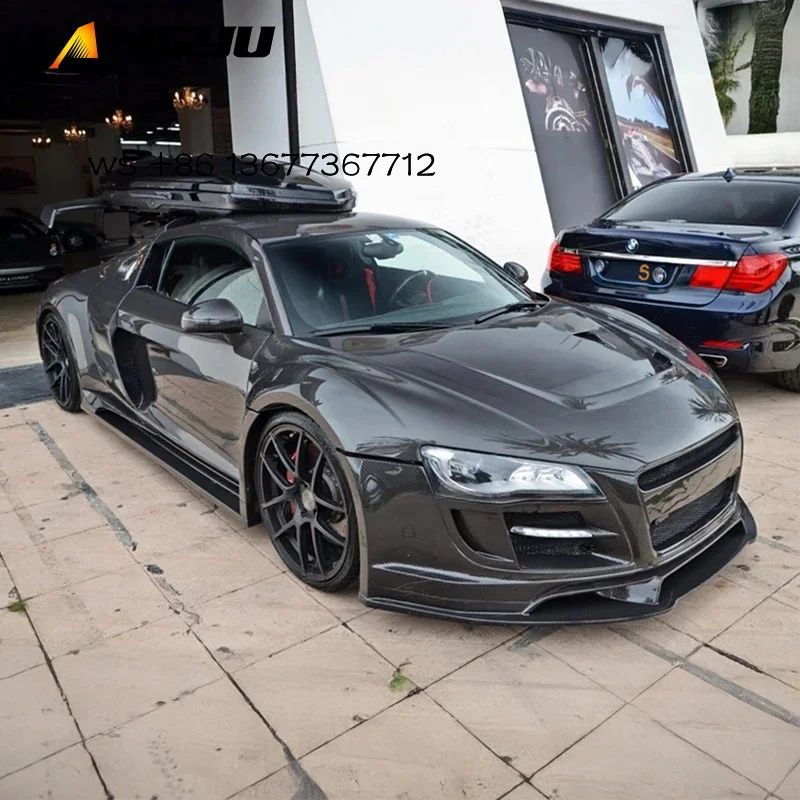 

Car Exterior Modified Parts Cover Hood R8 Tuning PPI Style Carbon Fiber Front Bonnet R8 Engine Hoods