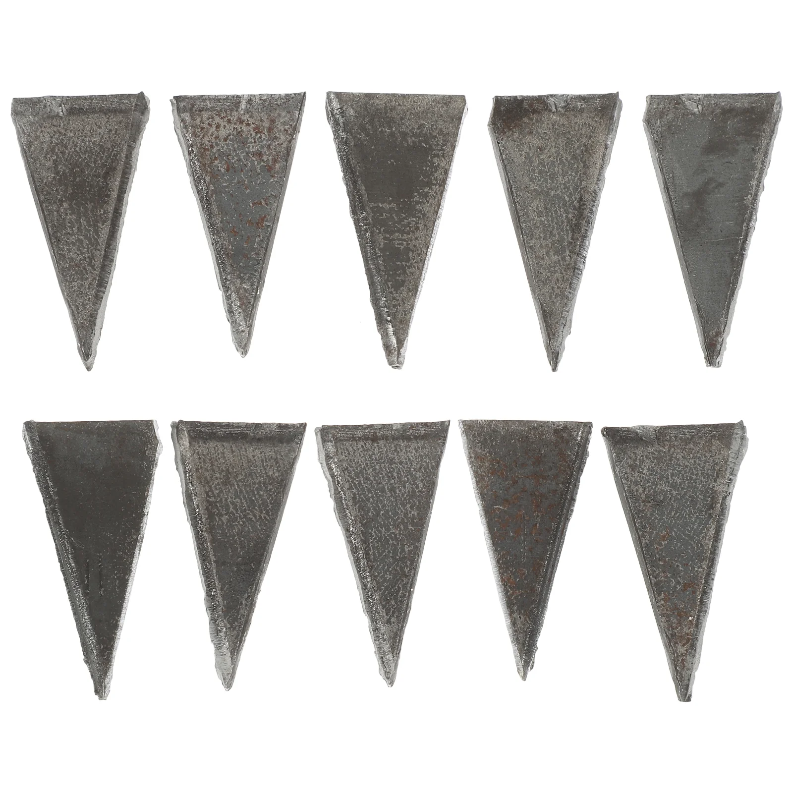 

20 Pcs Triangle Wedge Carbon Steel Hatchet down Metal for Hammer High-carbon