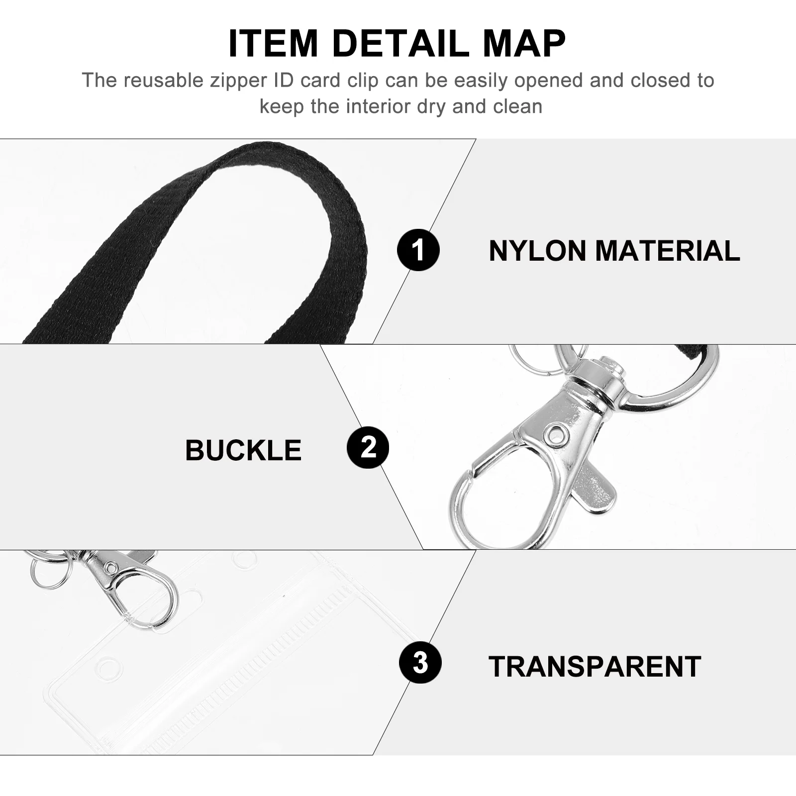 

4 set Case For Work Work Id Holder Double-Sided Cards Protective Cover Double-Sided Cards Holder Lanyard Set