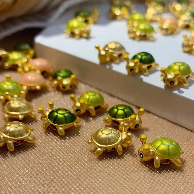 New 24K Yellow Gold Bracelet 3D Gold Cute turtle Bracelet 1pcs For Women