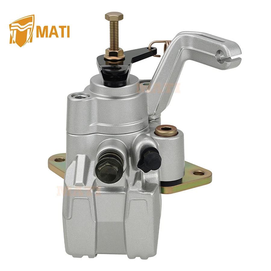 M MATI Rear Brake Caliper with Pads for Yamaha ATV Raptor 125 250 350 YFM125 YFM250 YFM350 5YT-2580W-10-00 with Parking Brake