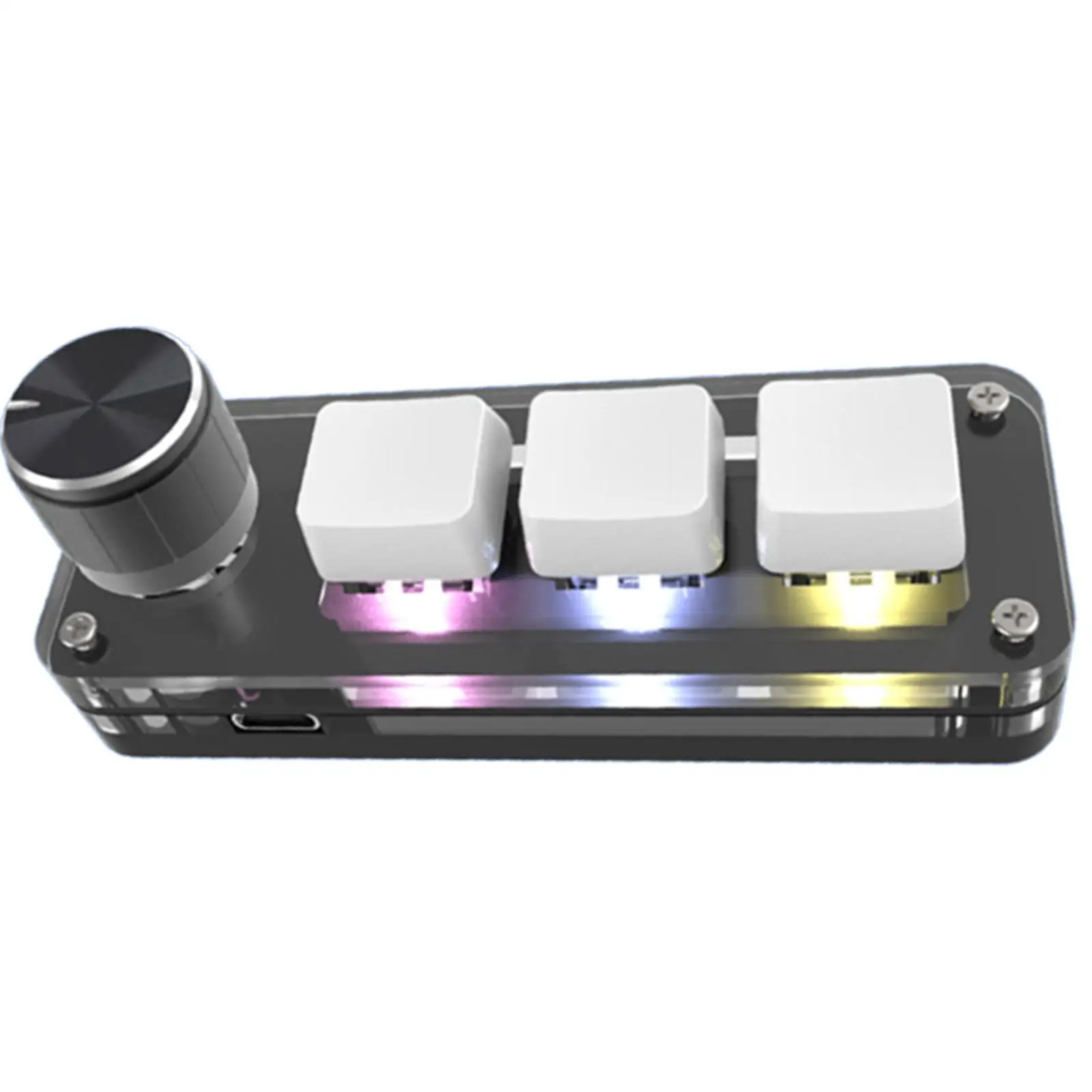 Keyboard RGB LED Upgrade Parts Portable Programmable Keys with Knob Macro Keypad OSU Keycaps for Windows Gaming Programming