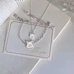 Disney Necklace Winnie The Pooh Clavicle Chain Female Cartoon Bracelet INS Style Gift Accessories Kawaii Beauty Decoration Girls