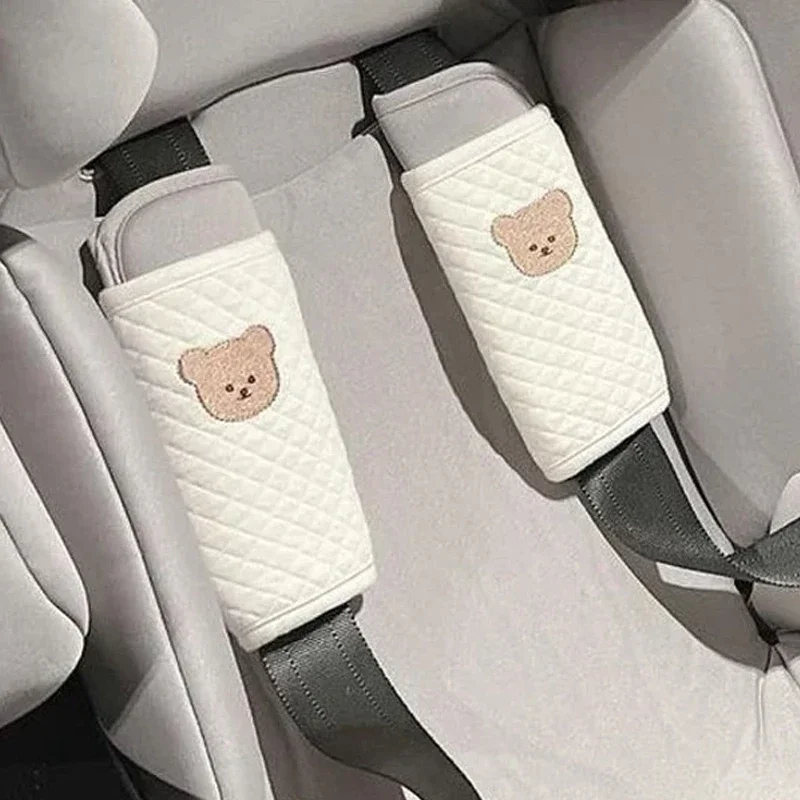 Accesorios para cinturón de seguridad de bebé, funda para correa de hombro, protección de pecho, cojín de asiento de vehículo para niños, almohadilla suave antiestrangulamiento