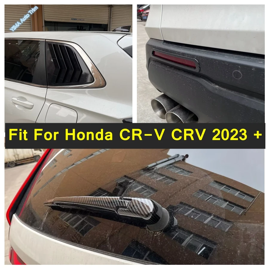 

Auto Rear Quarter Side Window Louver Vent Shutter Panel Cover Trim Accessories For Honda CR-V CRV 2023 2024 Carbon Fiber Look