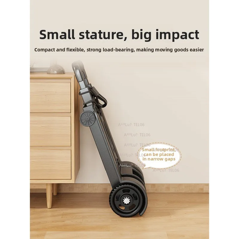 Folding Hand Truck Portable Luggage Cart Heavy Duty Shopping Grocery Utility Wagon Carrier