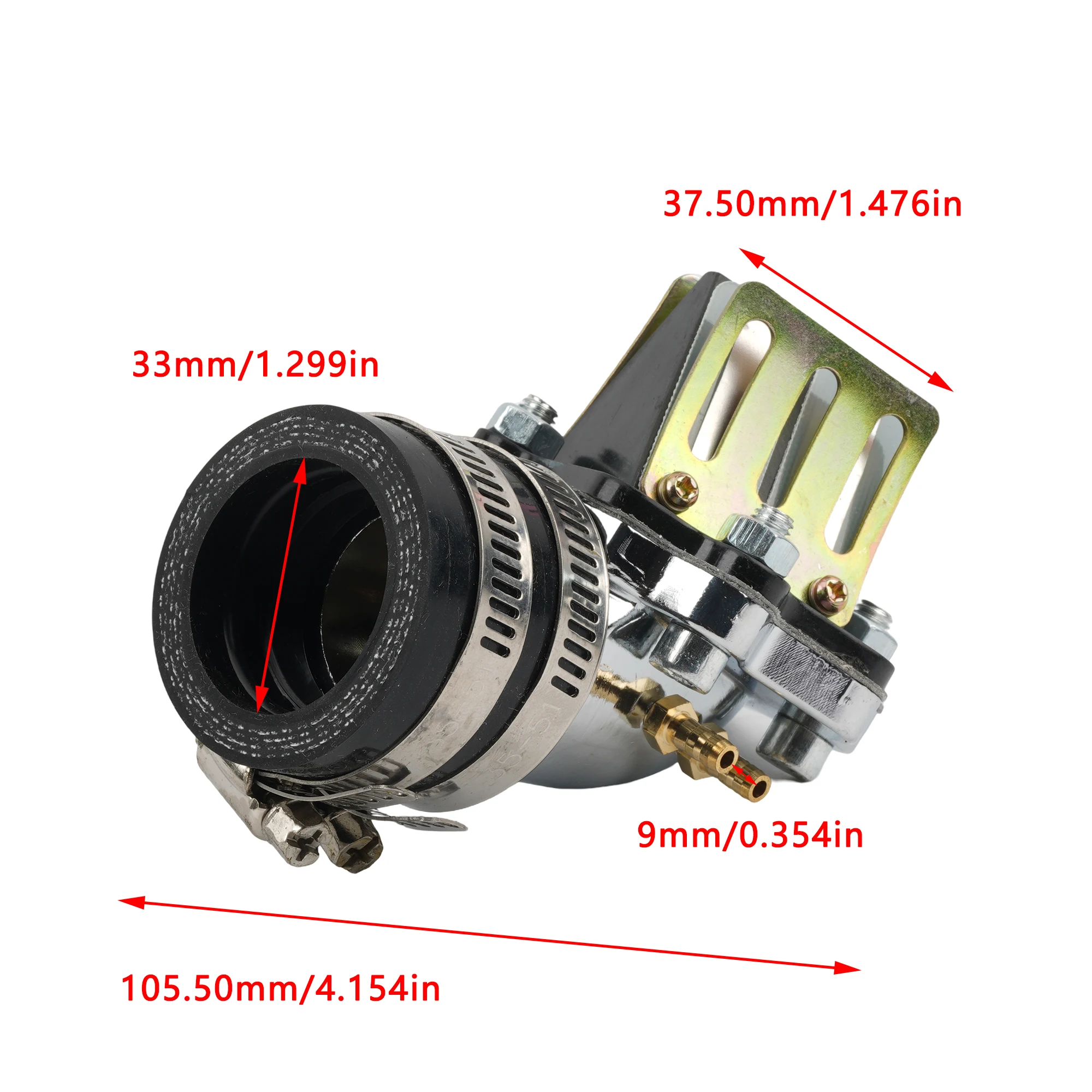 Motorcycle Carburetor Interface Performance Intake Manifold Pipe Reed Valve for 2 Stroke Scooters PWK PE KOSO JOG 50 90 1E40QM