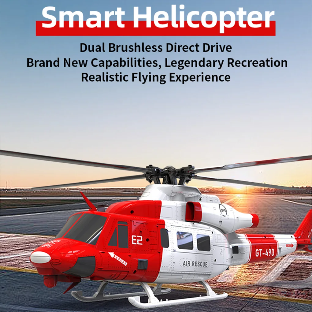 

1:35 Goosky E2 RC Helicopter 2.4G 6CH Dual Brushless Direct Drive Motor BNF / RTF with GPS Flight Control System