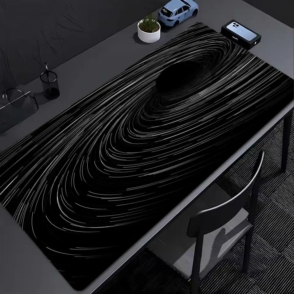 Large Mousepad Black Strata Liquid Mousepads Keyboard Mat Deskpad Pc Game Desk Mats Abstract Mouse Mats For Desktop Laptop