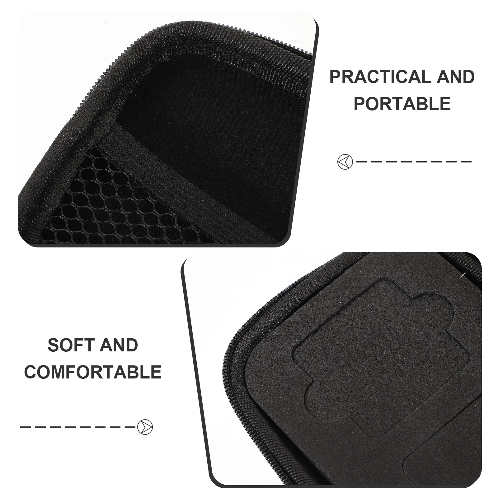 

Microphone Storage Bag EVA Material Cable ganizer Waterproof Travel Grey Portable Electronics Accessories Container