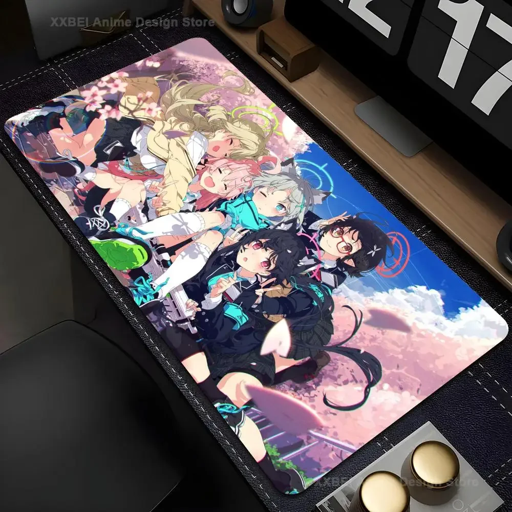 

Anime Girl Blue Archive Mousepad Large Computer Gaming Accessories MousePads Desk Mats Anti-slip Laptop Soft Mice Pad