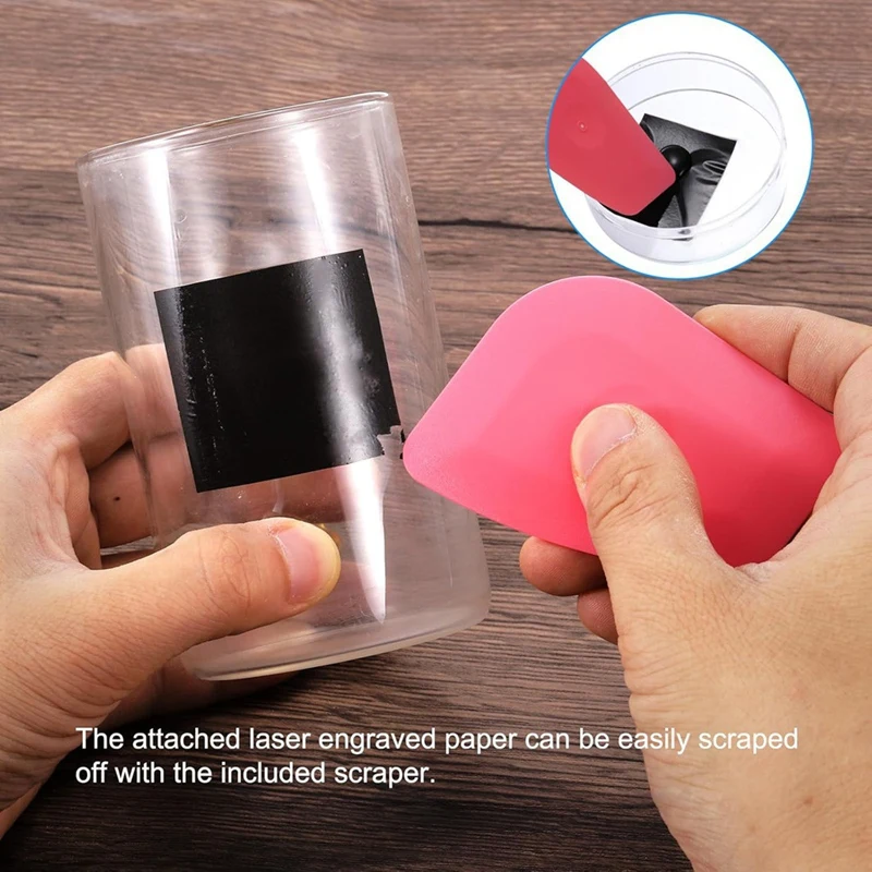 Laser Engraving Paper,2Pcs Laser Engraving Marking Color Paper For Fiber Laser Marking & Engraving On Metal Ceramics