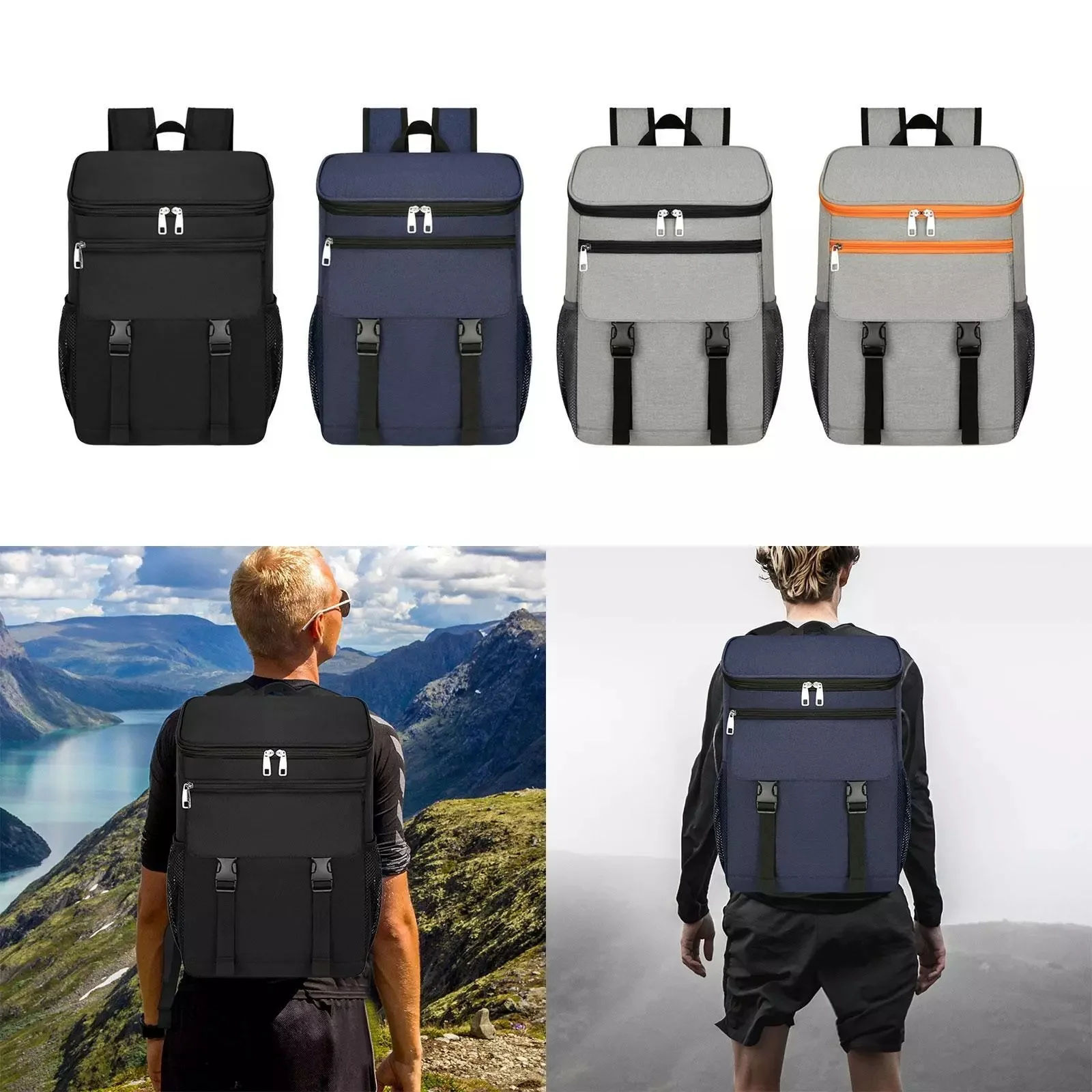 

Backpack Insulated Cooler Bag Thermal Bag Pouch for Hiking Fishing Work Lunch