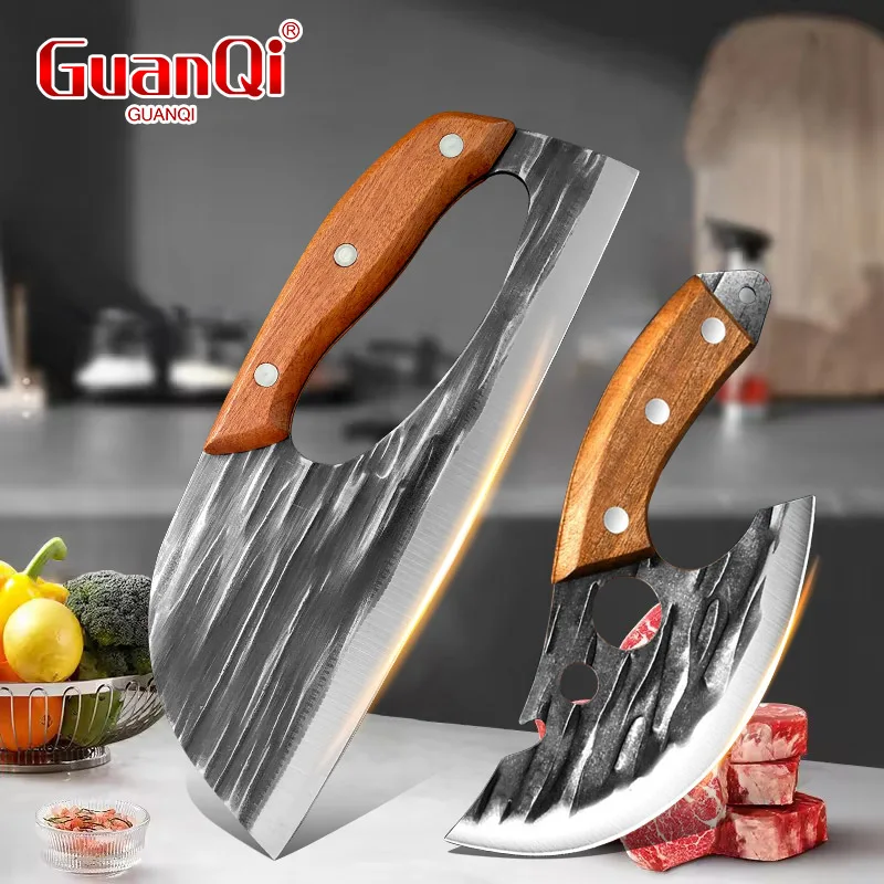 Hand Forged Boning Knife Meat Cleaver Fish Slicing Knife Stainless Steel Sharp Chef Knife Butcher Cooking Tool Kitchen Supplies