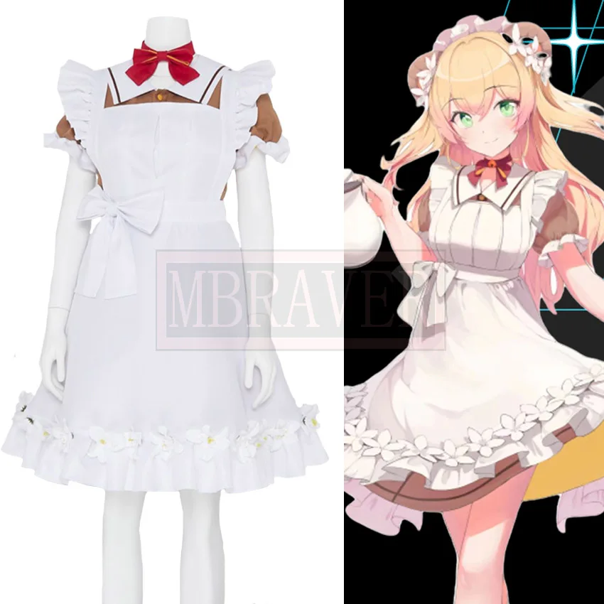 

VTuber Hololive Momosuzu Nene Maid Dress Cosplay Costume Uniform Christmas Halloween Custom Made Any Size