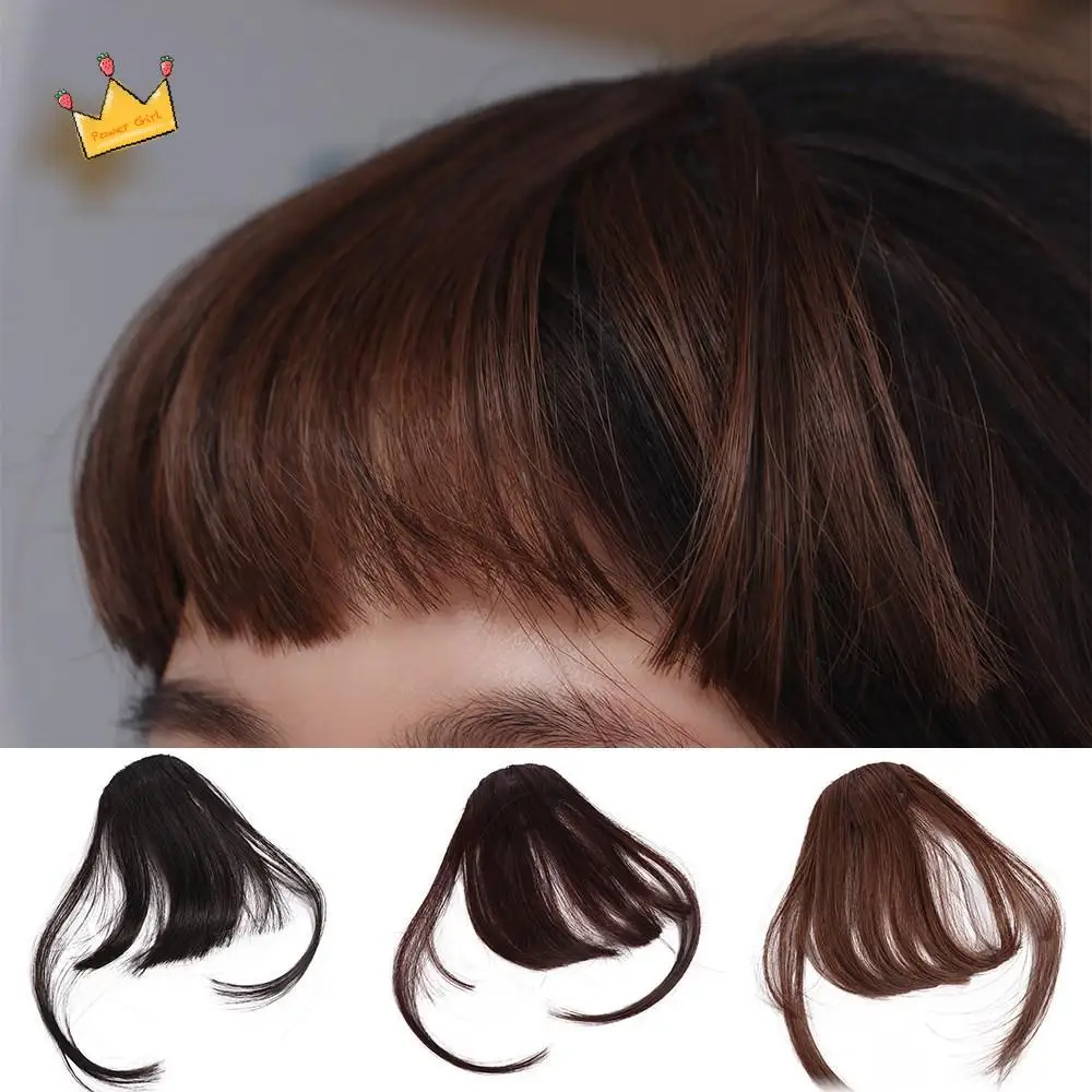 

Seamless Synthetic Hairpiece 3D Air Bangs Fake Fringe Straight Bangs Top Hair Bangs Hair Extensions Natural Fake Bangs Women