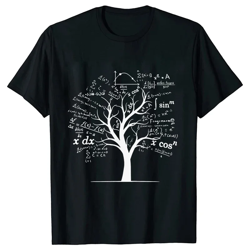 Calculus Algebra Tree Math Teacher Geek T Shirts Graphic Tops Streetwear Men's Clothing Short Sleeve Tees Summer T-shirt Men