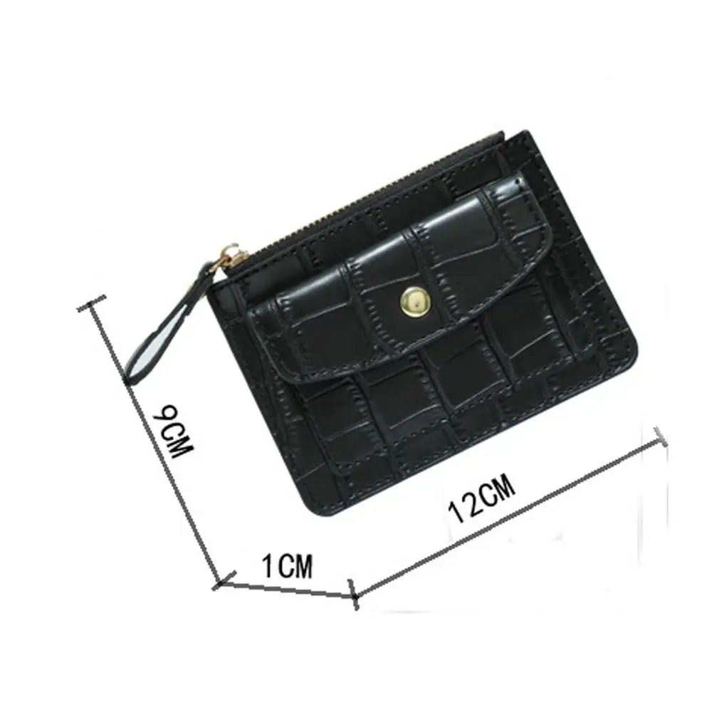 Holder Fashion Money Bag Short Handbag Zipper Crocodile Pattern PU Leather Women Coin Purse Korean Card Holder Purse Wallets