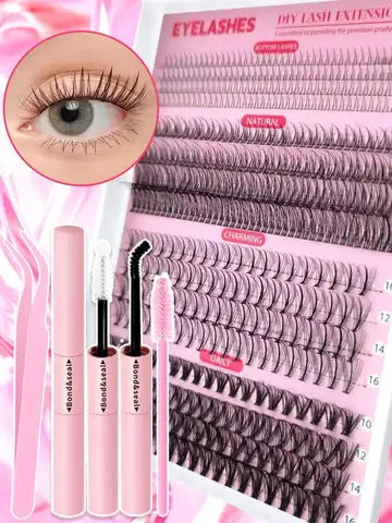 Show-Stopping Top & Bottom Lash Kit – 250/740 Cluster Bombshell Fluffy Volume, Mix-&-Match Lengths & Styles! Killer for Any Look