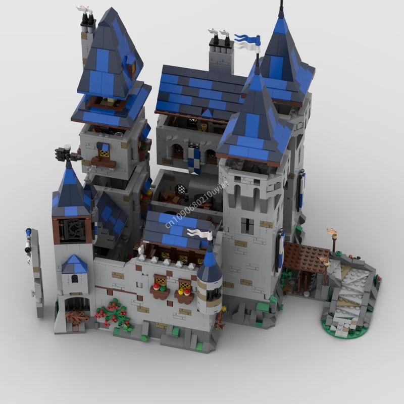 4421 pz Moc Medievale Falcon Nero Nido Dell'aquila Castello Architettura Modulare Casa Building Blocks Mattoni di Montaggio Giocattoli Per Bambini Regalo