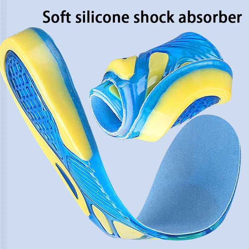 2pcs/4pcs Shock-absorbing Sole Arch Support Orthotic Insole Thick Silicone Elasticity Insole Soft Anti-slip Sports Insole image 5