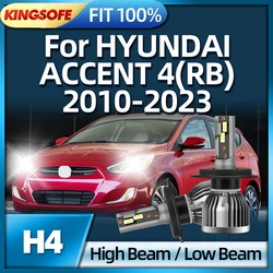 KINGSOFELed H4 Light Bulbs Cars 3570 CSP Headlights 30000Lm For HYUNDAI ACCENT 4 RB 2010 2011 2012 2013 2014 2015 2016 2017-2023