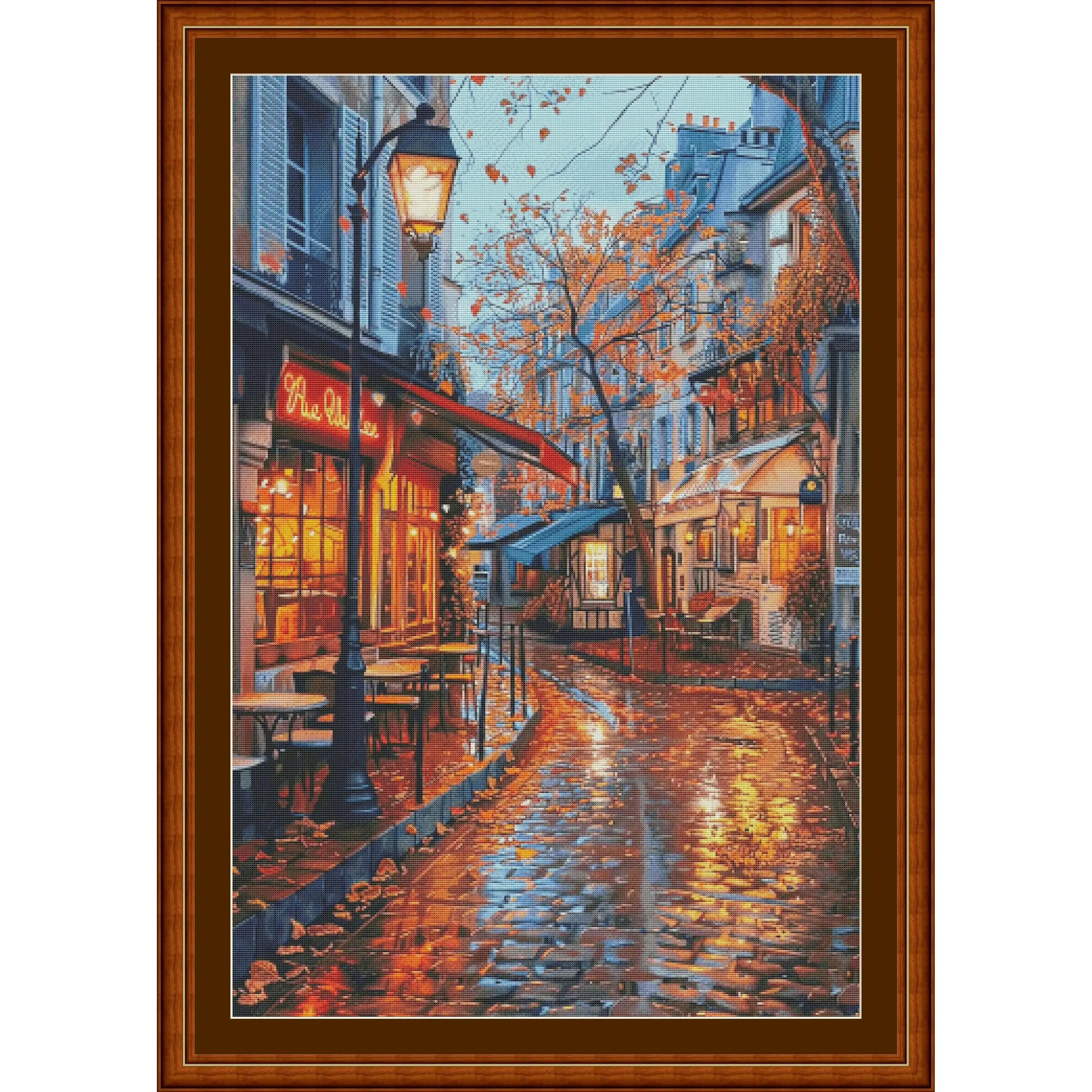 [ZZ6314-Autumn Meaning] Stamped Cross Stitch Kit 14CT 16CT Pre Printed Canvas Cotton Thread Embroidery Needlework for Wall Decor