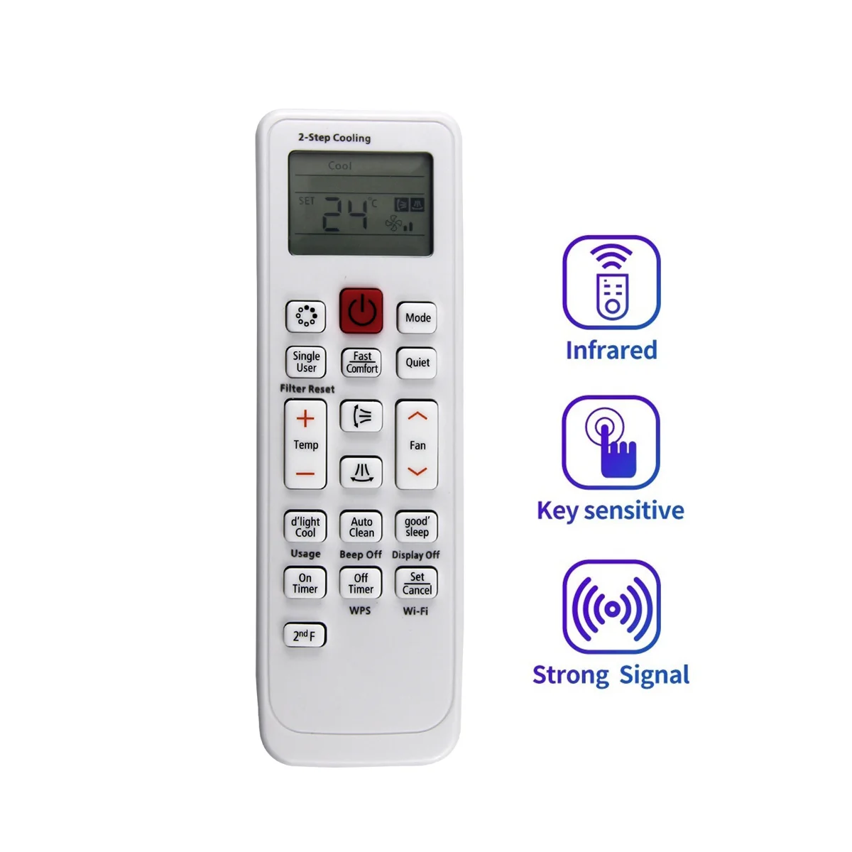 DB93-11489L A/C Remote Control Replace for Samsung Air Conditioner DB93-11489L Remote Control