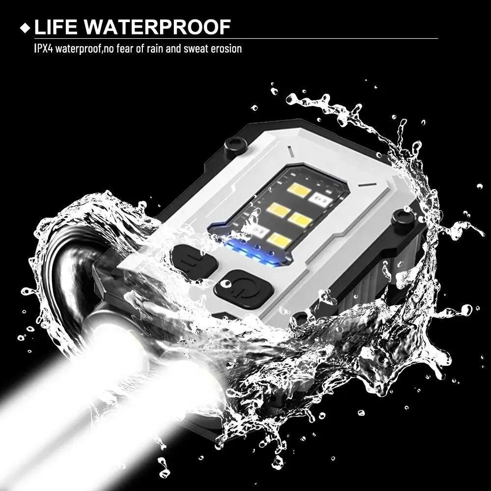 High Power Led Flashlight Led Strong Self Defense Supplies Tactical Flashlight Ultra Powerful Rechargeable Self-defense Headlamp