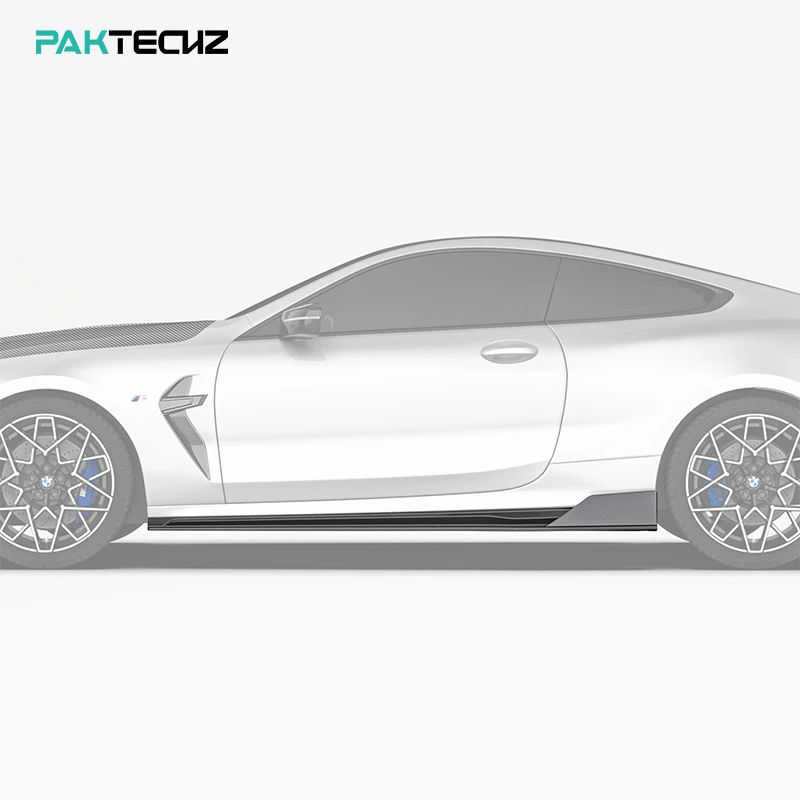 

Комплект боковых юбок из сухого карбона Paktechz для BMW M8 2-дверный F91 F92