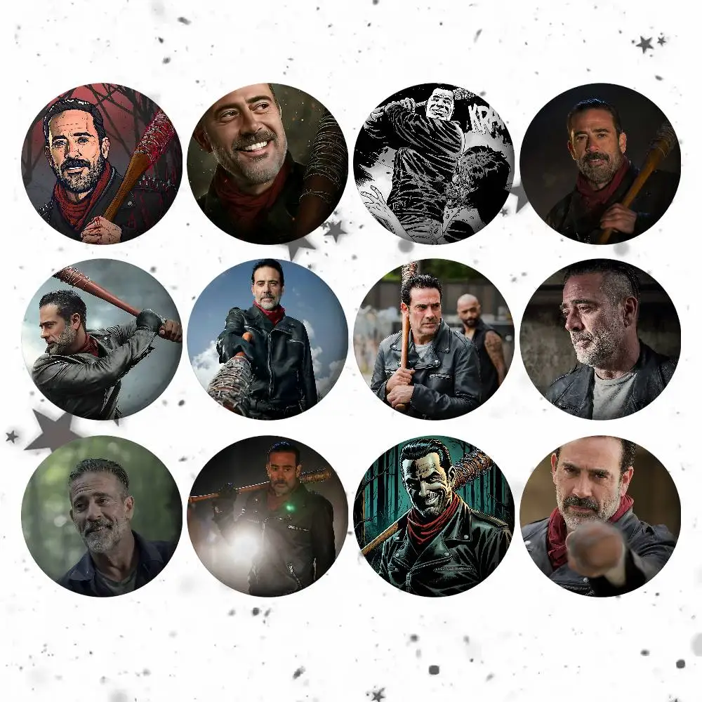 N-Negan W-Walking D-Dead Abzeichen Weißblech Soft Button Pin Brosche Metall Abzeichen Custom Schmuck Accessoires Hut Tasche Revers